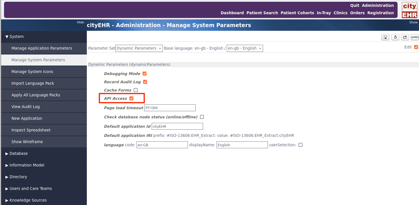 Enabling API access